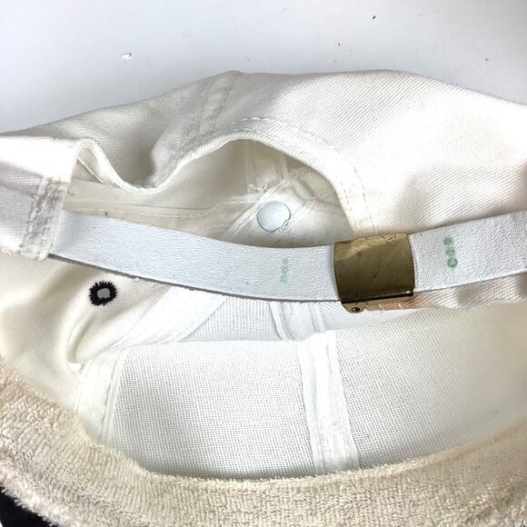 Vintage Coca-Cola Hat Cap White Black Bill Embroidered Bottle 90s 1996 Made USA - Picture 8 of 12